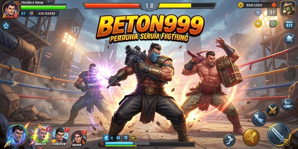 Gameplay BETON999 yang seru dan menegangkan dalam arena pertarungan.