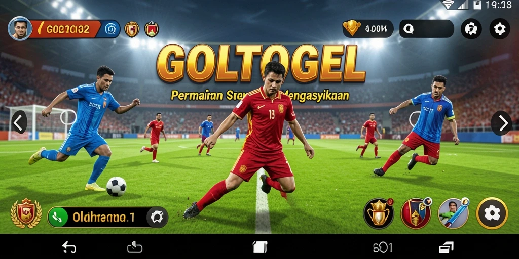 Screenshot gameplay GOLTOGEL menampilkan aksi seru dalam pertandingan olahraga.