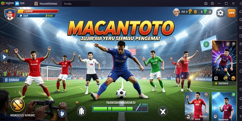 Tampilan gameplay seru dalam MACANTOTO dengan aksi olahraga yang memukau.