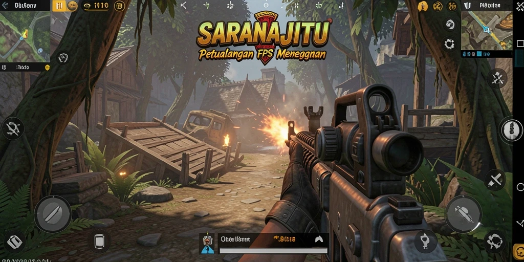 Gameplay seru SARANAJITU dengan aksi tembak-menembak yang mendebarkan.