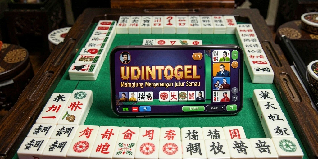 Tampilan gameplay menarik UDINTOGEL dengan grafis Mahjong yang memikat.