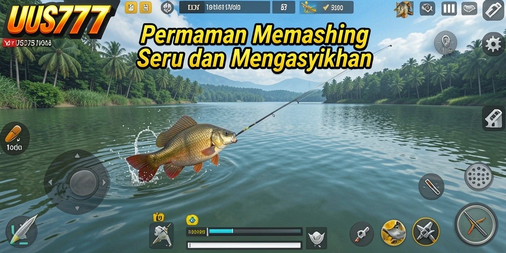 Screenshot gameplay UUS777 menampilkan suasana memancing yang realistis dan mengasyikkan.