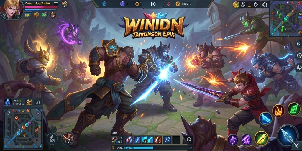 Screenshot gameplay <strong>WINIDN</strong> menunjukkan aksi pertarungan yang seru.