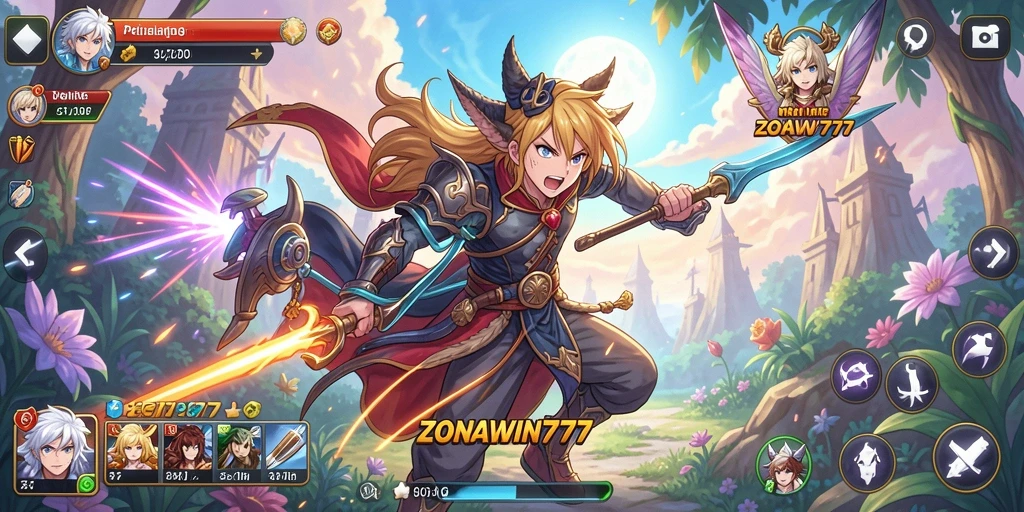 Tampilan screenshot gameplay yang memukau dan penuh warna.