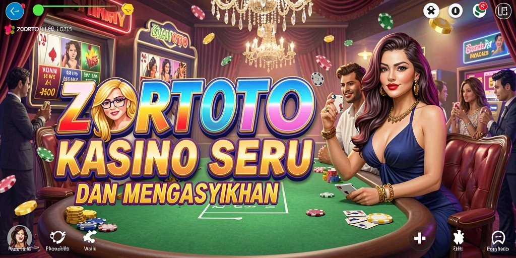 Tampilan gameplay ZORTOTO dengan tema kasino yang mendebarkan.